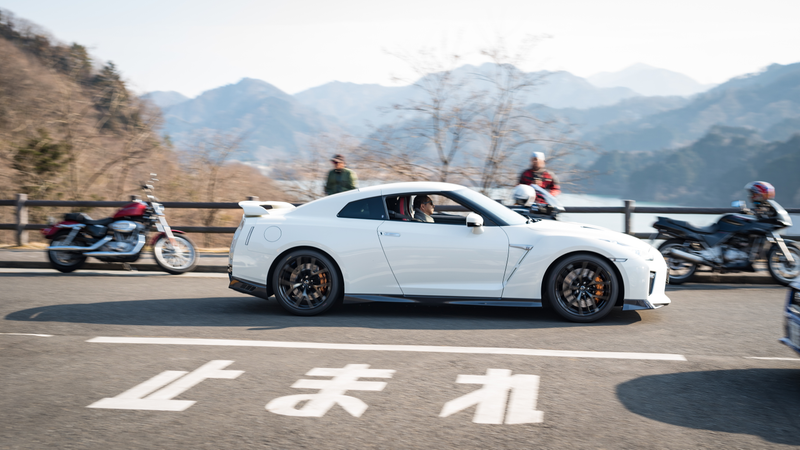 GT-Rs and bikes always means good roads are around.